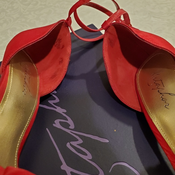 Satin Open Toe Heels - Picture 7 of 7